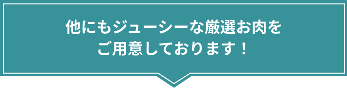 他にもジューシーな厳選お肉をご用意しております！